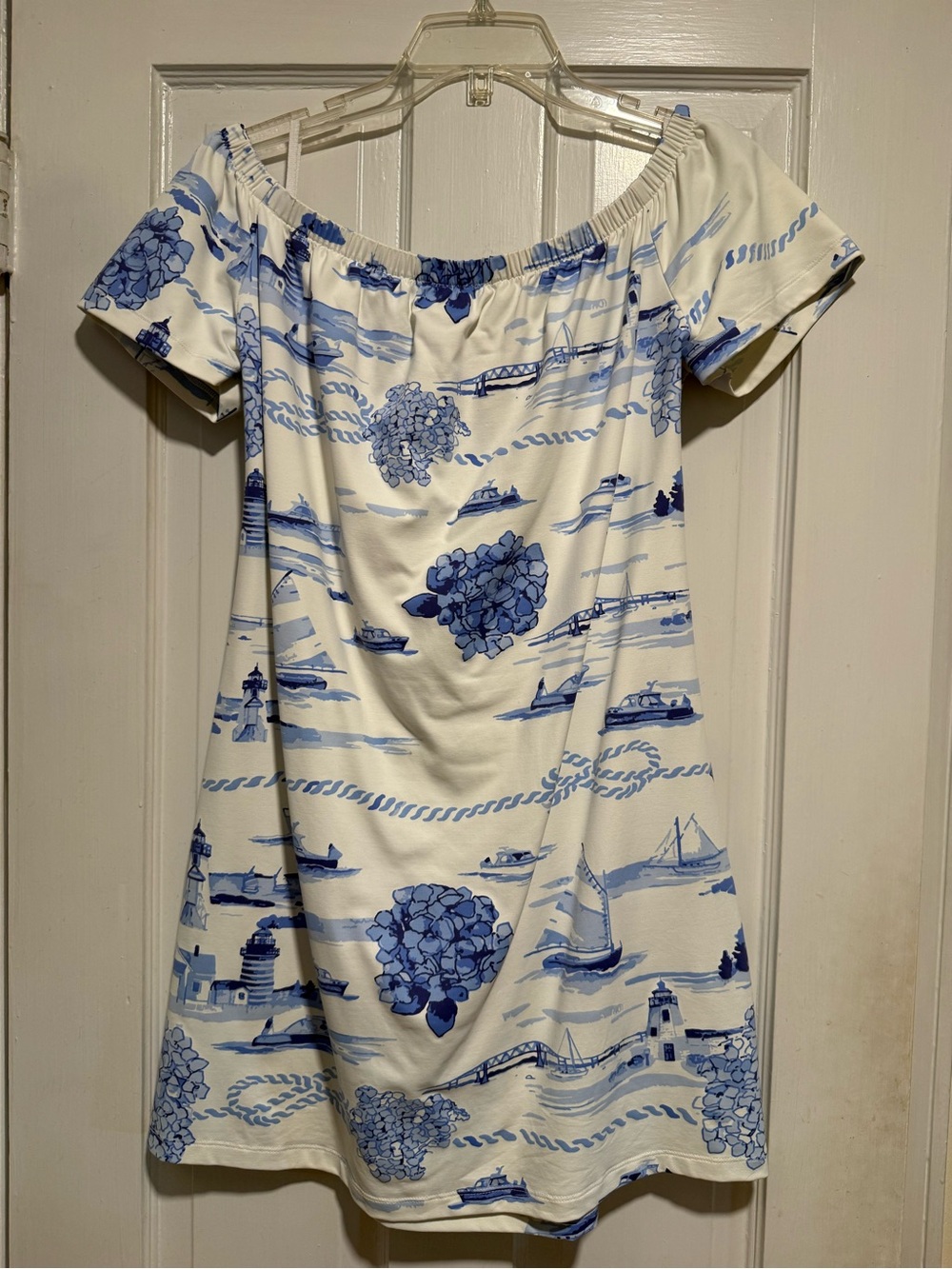 MAHI GOLD White and Light Blue Dress - Picture 2 of 4